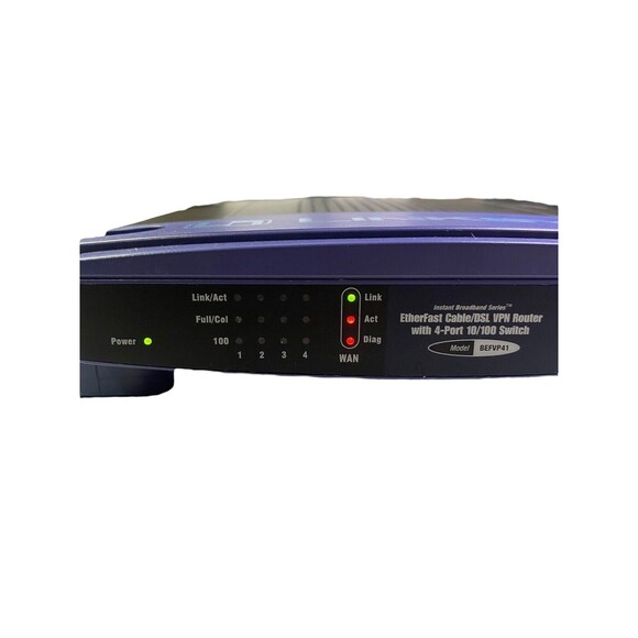 LINKSYS BEFVP41 Etherfast Cable/DSL Router w/4-Port 10/100 Switch - Works! - Picture 3 of 11